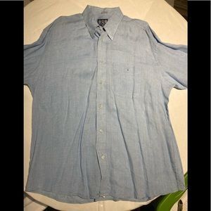 🦩Serge Blanco linen shirt